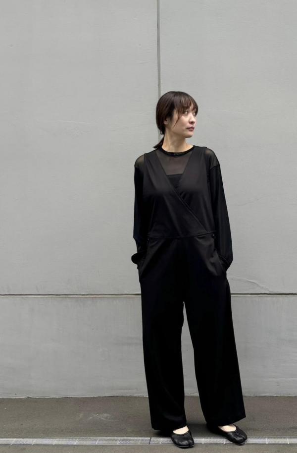 スープレコットンボーダー天竺　半袖T/オレンジカラー