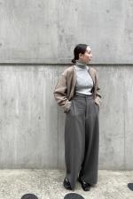 スープレコットンボーダー天竺　半袖T/オレンジカラー